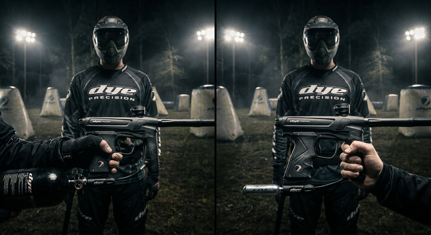 HPA vs. CO2 beim Paintball: Warum Druckluft 2026 die bessere Wahl ist